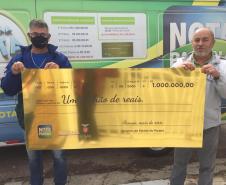 Aposentado recebe prêmio de R$ 1 milhão do Nota Paraná